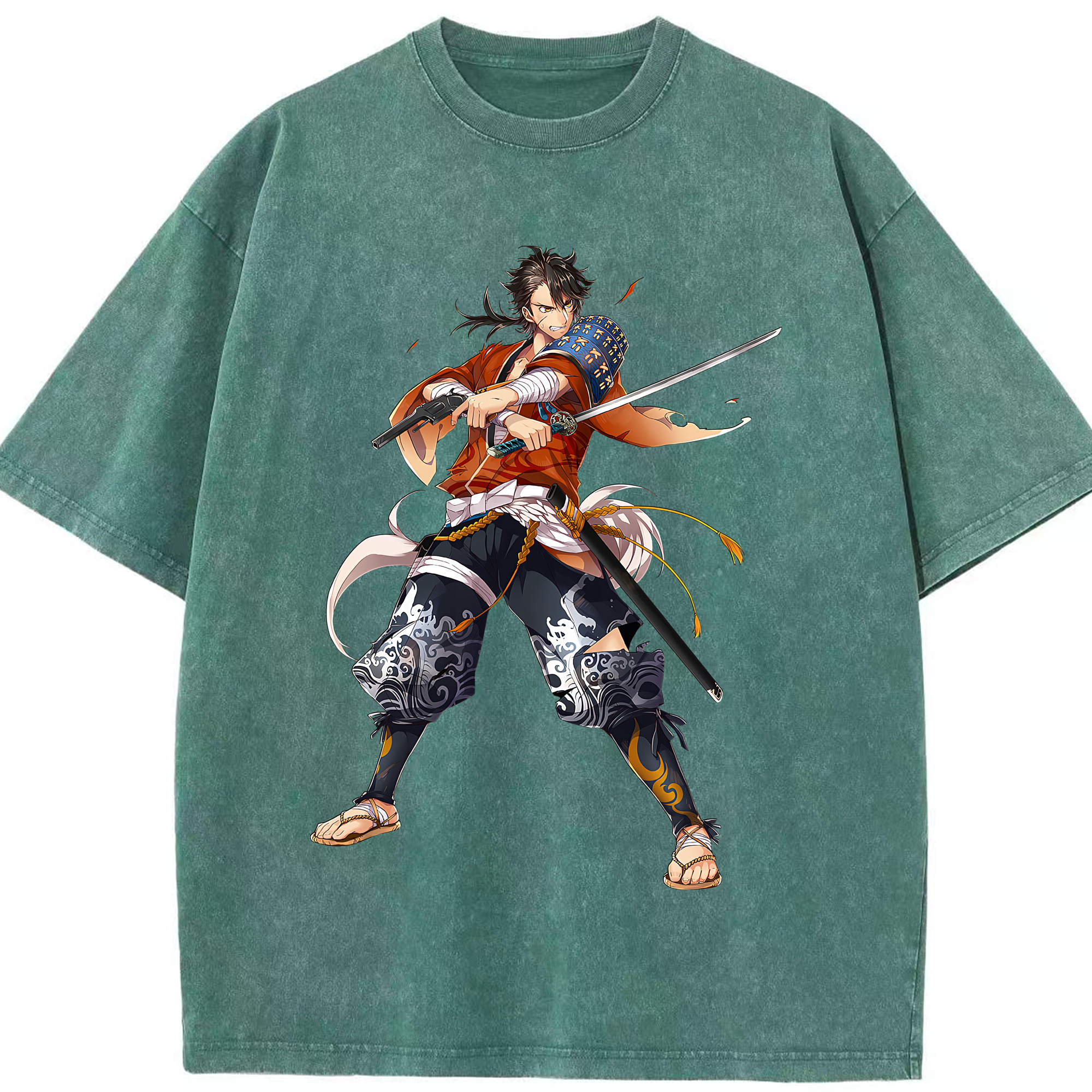 （画像用） 刀剣乱舞 Touken Ranbu 綿100% ヴィンテージ風 半袖Tシャツ（フロントプリント）